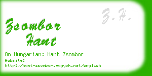 zsombor hant business card